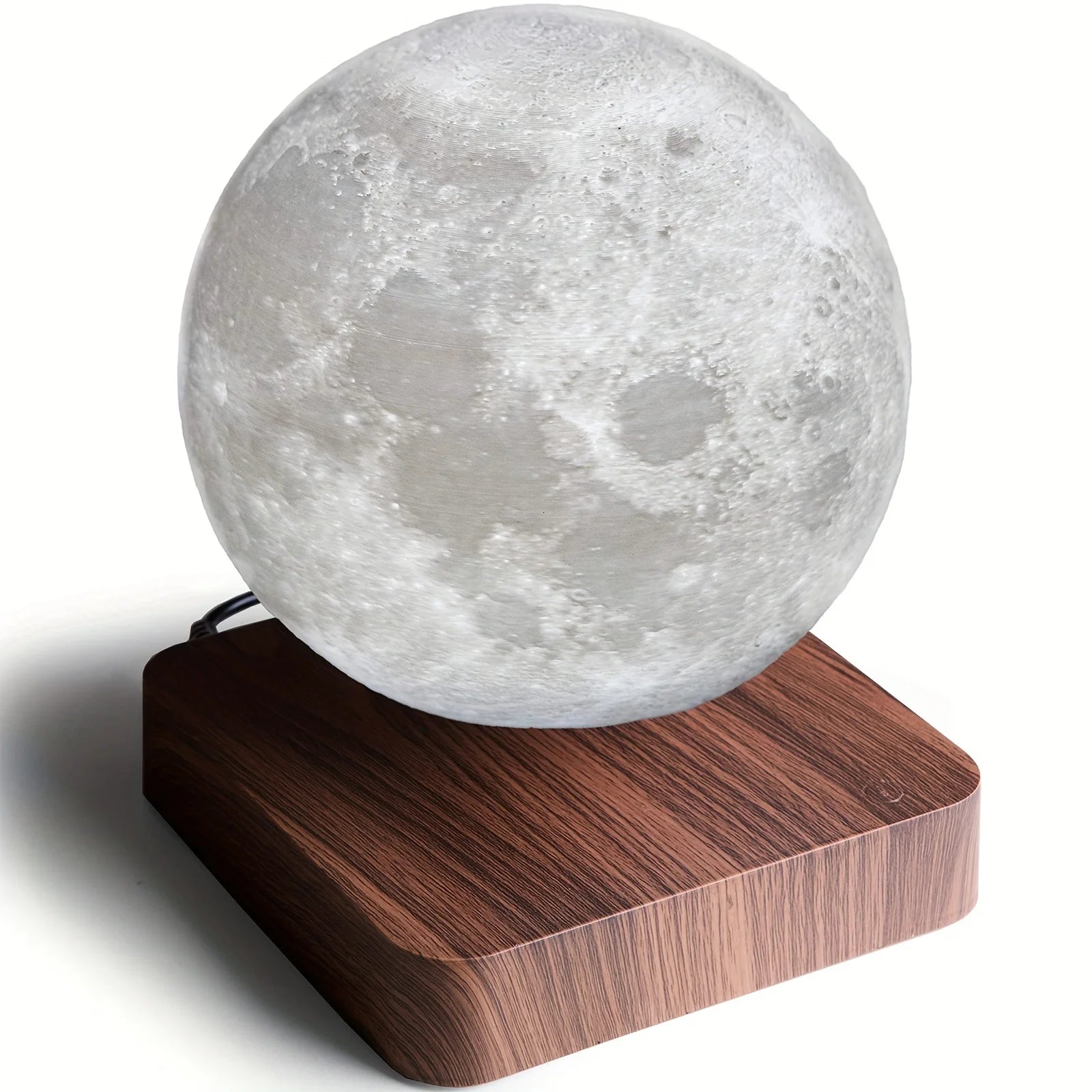 Levitating Moon Table Lamp, Magnetic Floating Night Light with 3 Lighting Modes, 3D Printed Levitation Bedside Table Lamp for Of